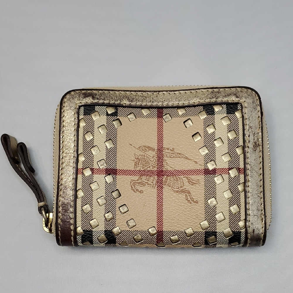 Burberry Haymarket Check Small Zip Wallet